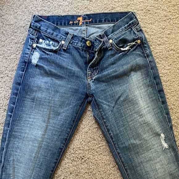 7 For All Mankind Distressed Jeans - Picture 2 of 5